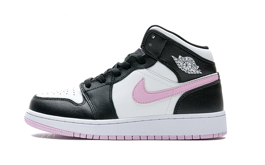 How to buy PK God Batch Air Jordan 1 Mid White Black Light Arctic Pink (GS) 555112-103 on a low budget